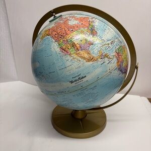 Vintage Replogle World Nation Series Globe Leroy M Tolman 12” Dia